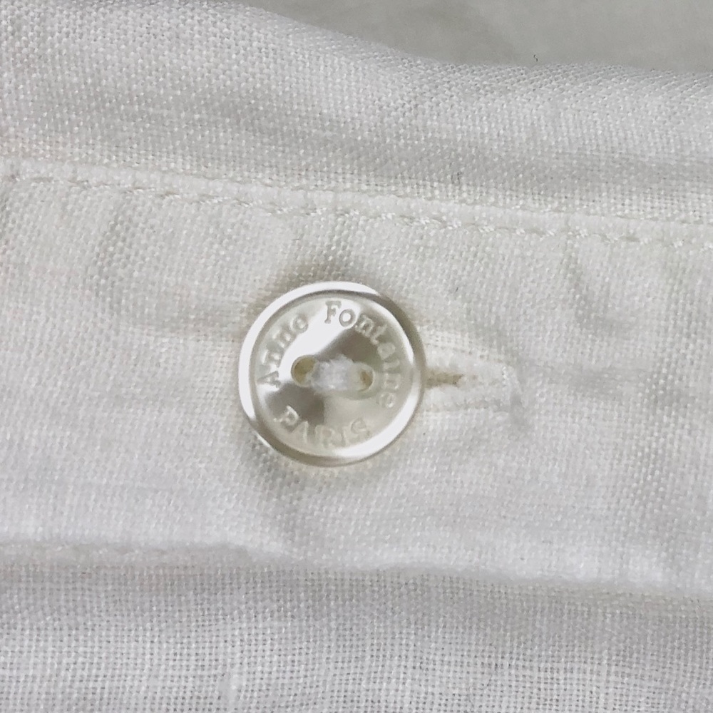 SOLD | Anne Fontaine | White Button Down Linen Top - Picture 4 of 8
